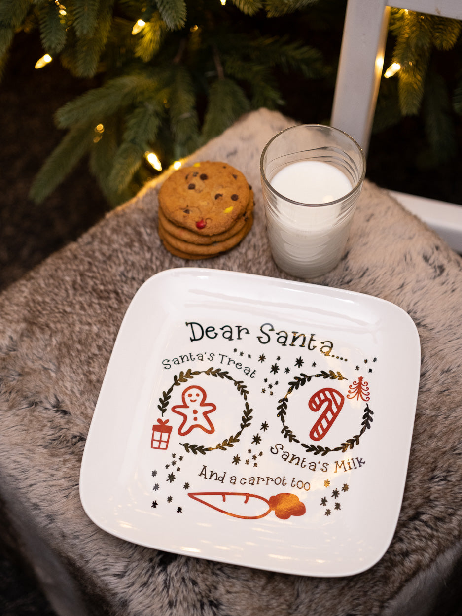 Milk and Cookies for Santa Dish
