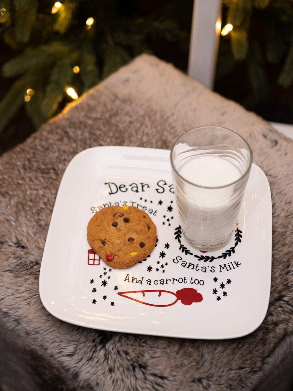 Milk and Cookies for Santa Dish