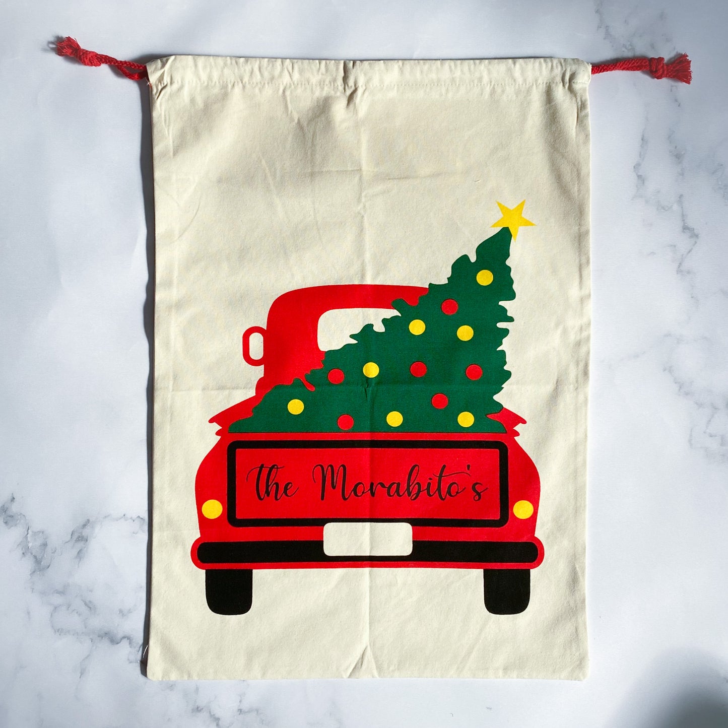 Custom Name Canvas Santa Sacks