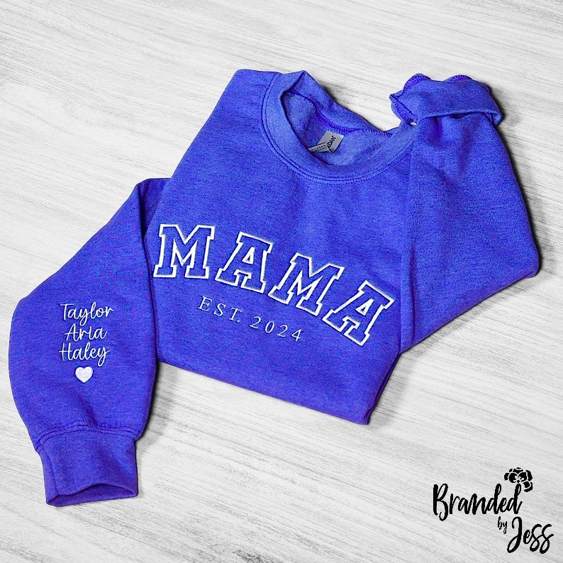 Custom Mama Embroidered Sweatshirt