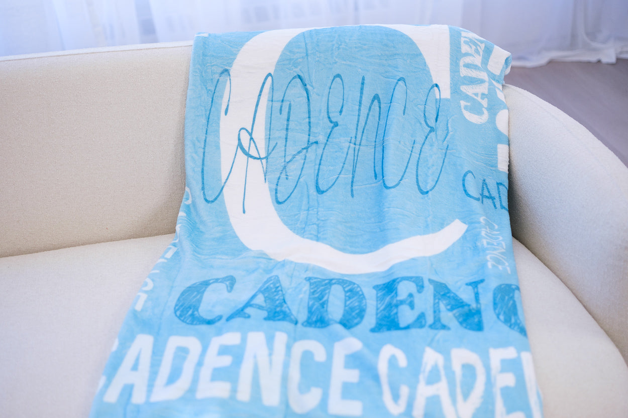 Custom Fleece Name Blanket