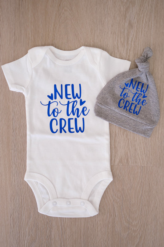 New to The Crew Onesie and Hat Gift Set