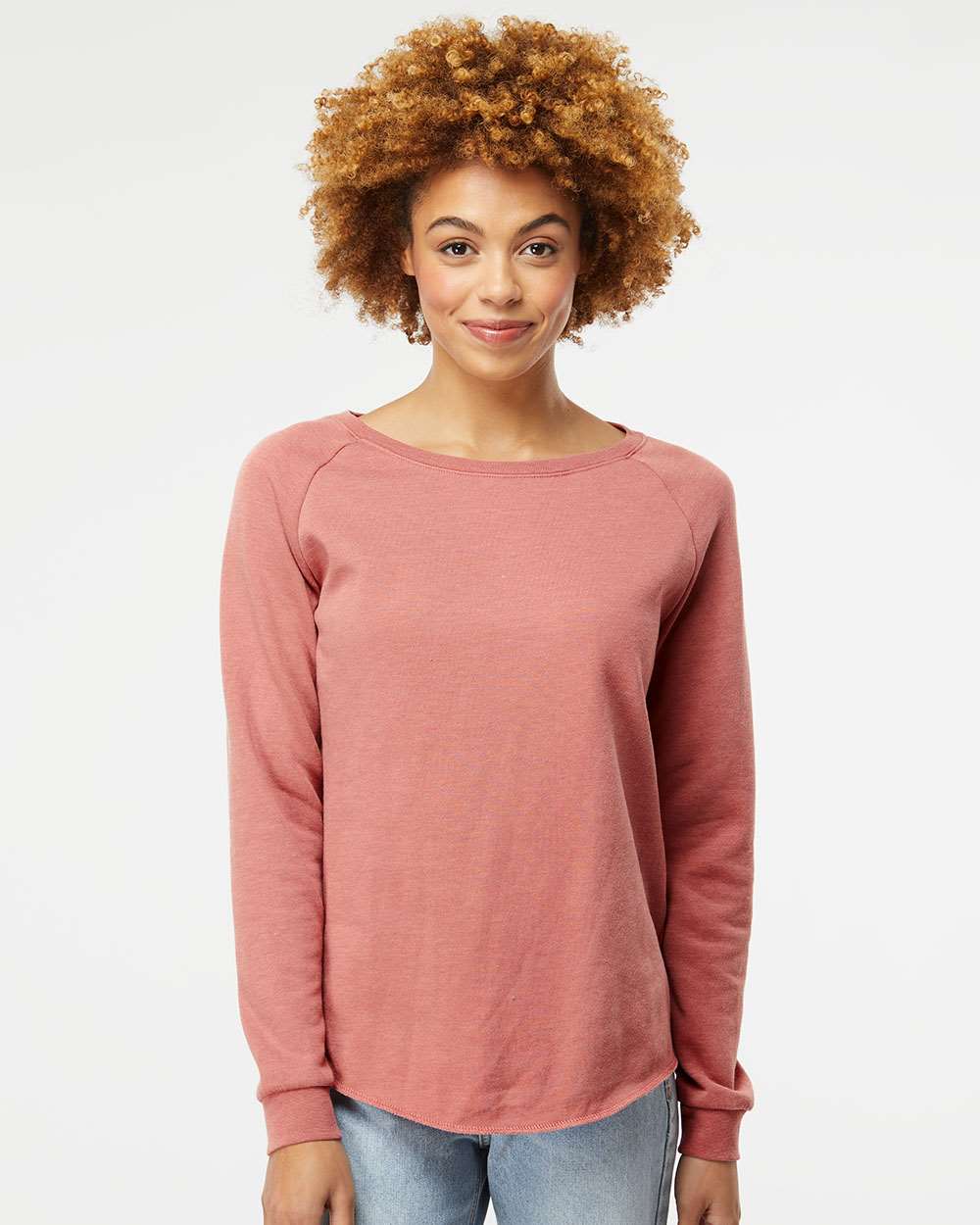 Women’s Lightweight California Wave Wash Crewneck Sweatshirt - PRM2000